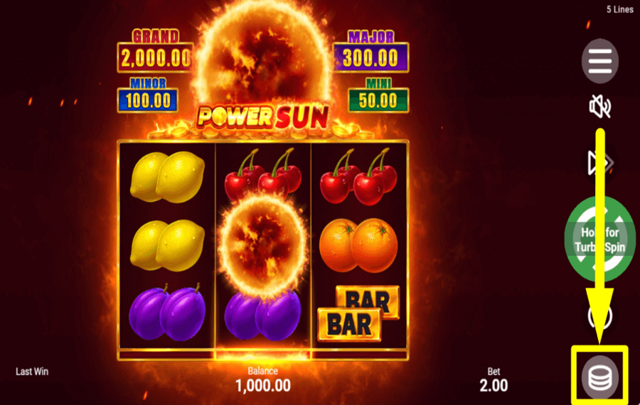 Power Sun ОПРЕДЕЛИТЕ СТАВКУ.