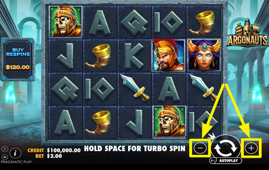 Pragmatic Play Argonauts AJUSTEZ VOTRE MISE.