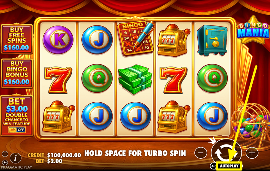 Pragmatic Play Bingo Mania ВРАЩАЙ БАРАБАНЫ АВТОМАТИЧЕСКИ.