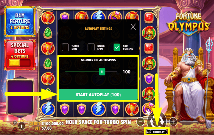 Pragmatic Play Fortune of Olympus TOURNER AUTOMATIQUEMENT.