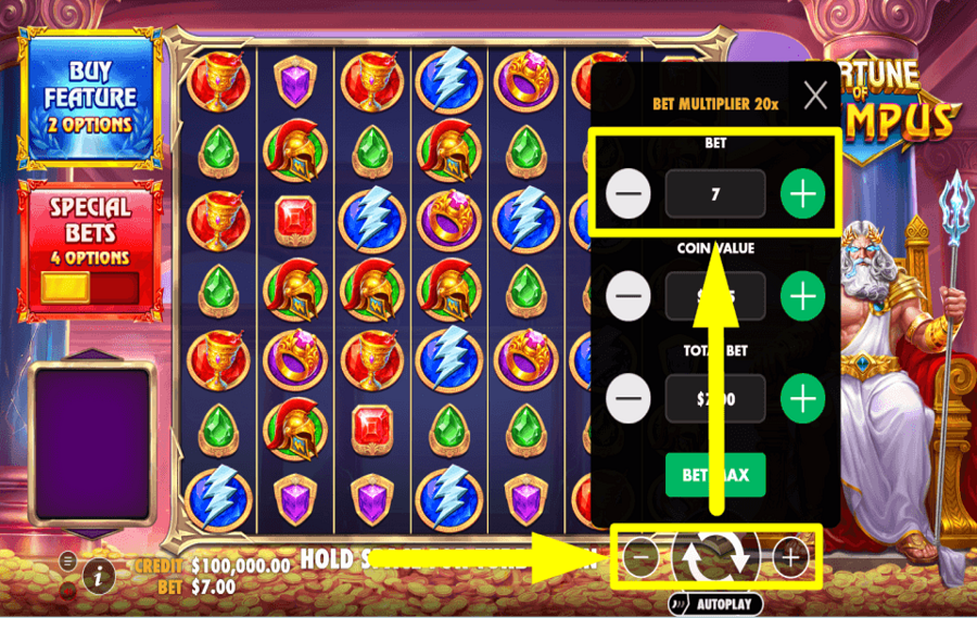 Pragmatic Play Fortune of Olympus CHOISISSEZ VOTRE PARI.