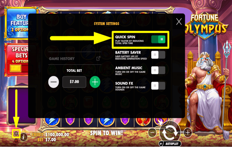 Pragmatic Play Fortune of Olympus ACCÉLÉREZ LE JEU.