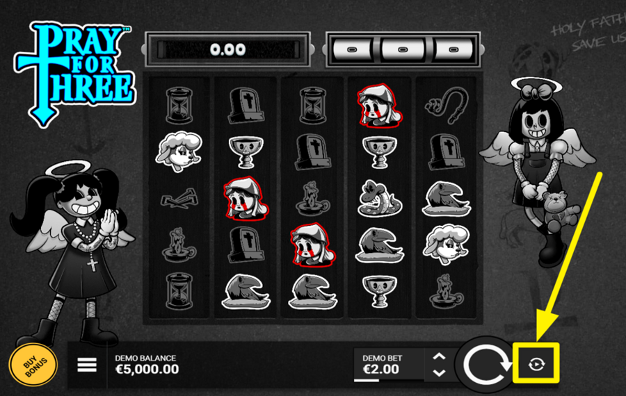 Pray for Three TURN ON AUTOMATIC SPINNING.