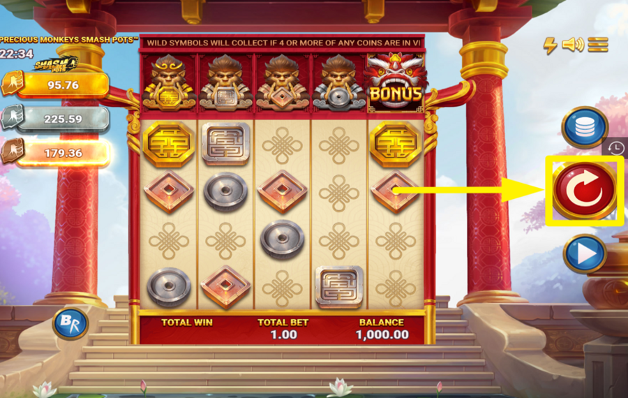 Precious Monkeys Smash Pots FAITES TOURNER LES BOBINES.