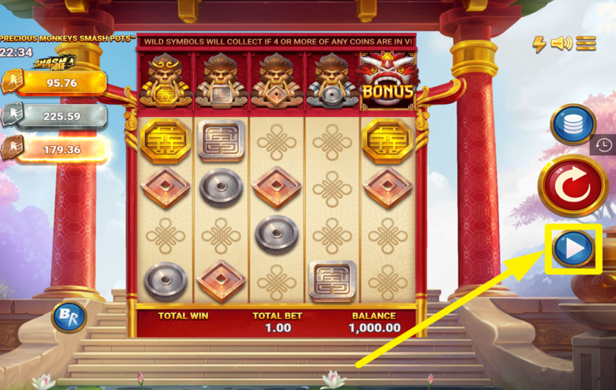 Precious Monkeys Smash Pots UTILISEZ LA FONCTION DE LECTURE AUTOMATIQUE.