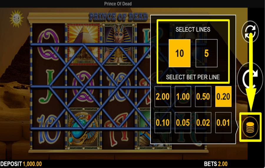 Prince of Dead SET THE PAYLINES.