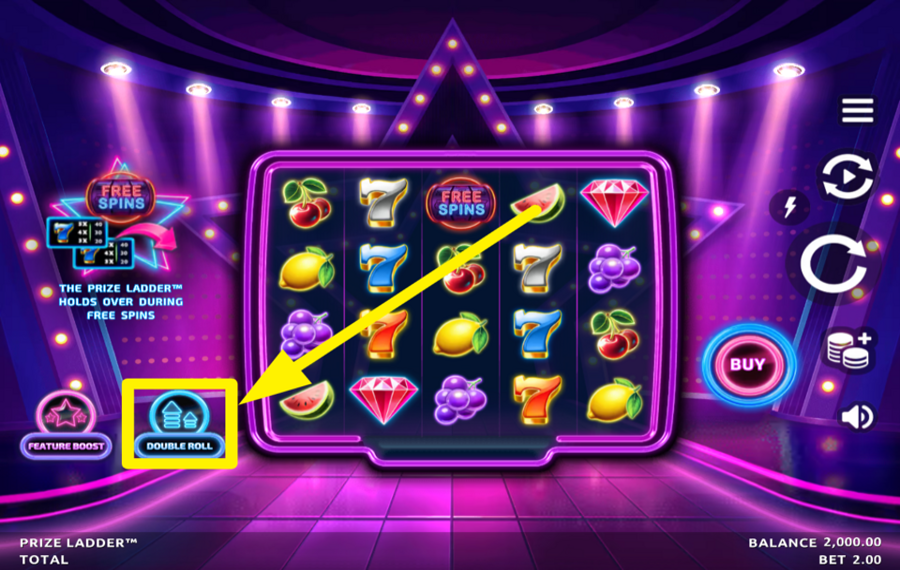 Prize Ladder TURN ON DOUBLE ROLL.