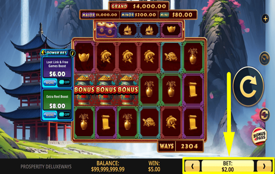 Prosperity DeluxeWays Скорректируйте свою ставку.