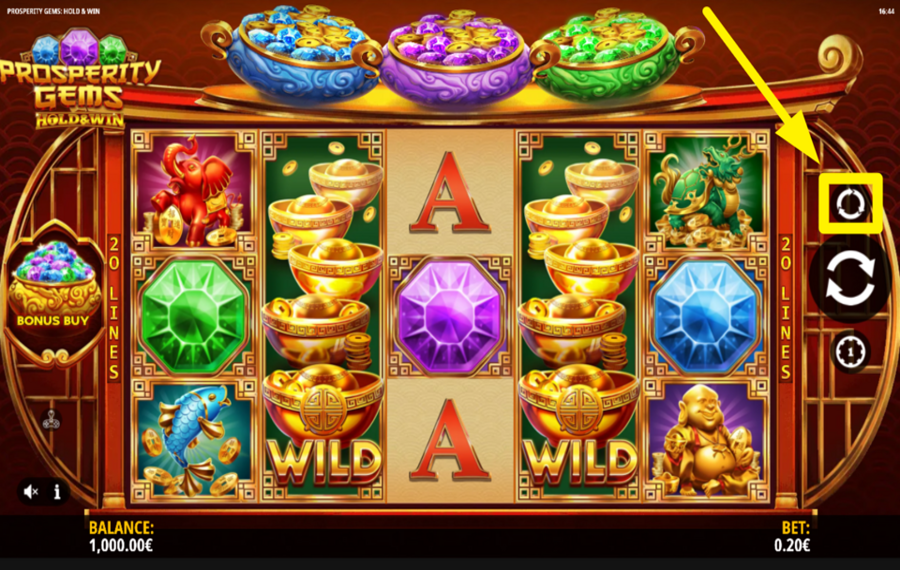 Prosperity Gems Hold and Win ИСПОЛЬЗУЙТЕ АВТОМАТИЧЕСКИЙ ОТЖИМ.