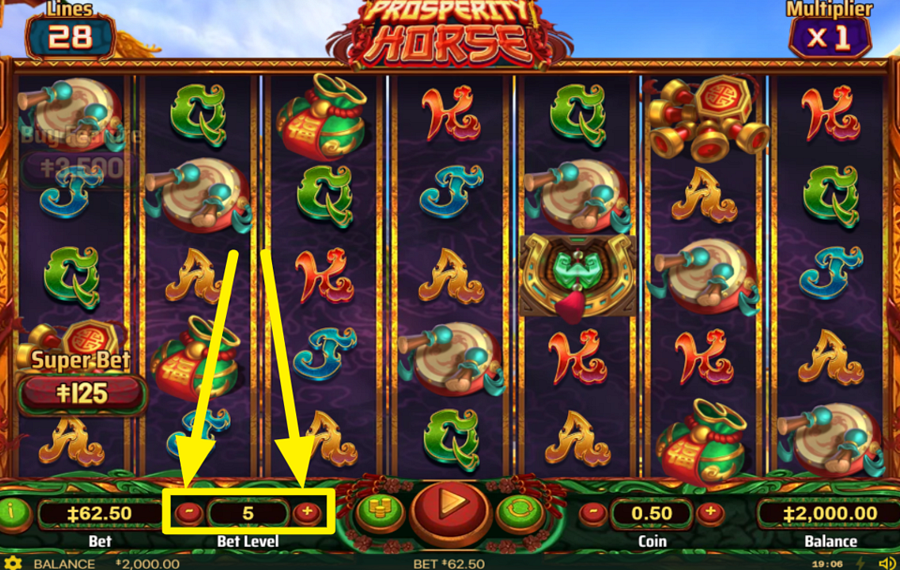 Prosperity Horse ВЫБЕРИТЕ УРОВЕНЬ СТАВКИ.