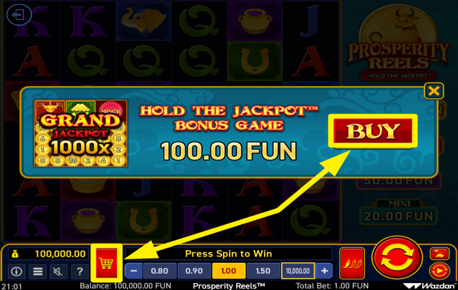 Prosperity Reels КУПИТЕ БОНУСНУЮ ИГРУ.