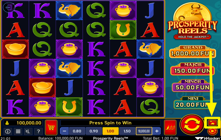 Prosperity Reels ИЗМЕНИТЕ СКОРОСТЬ.