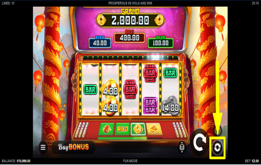 Prosperous 8s Hold and Win CONSIDER AUTOPLAY.