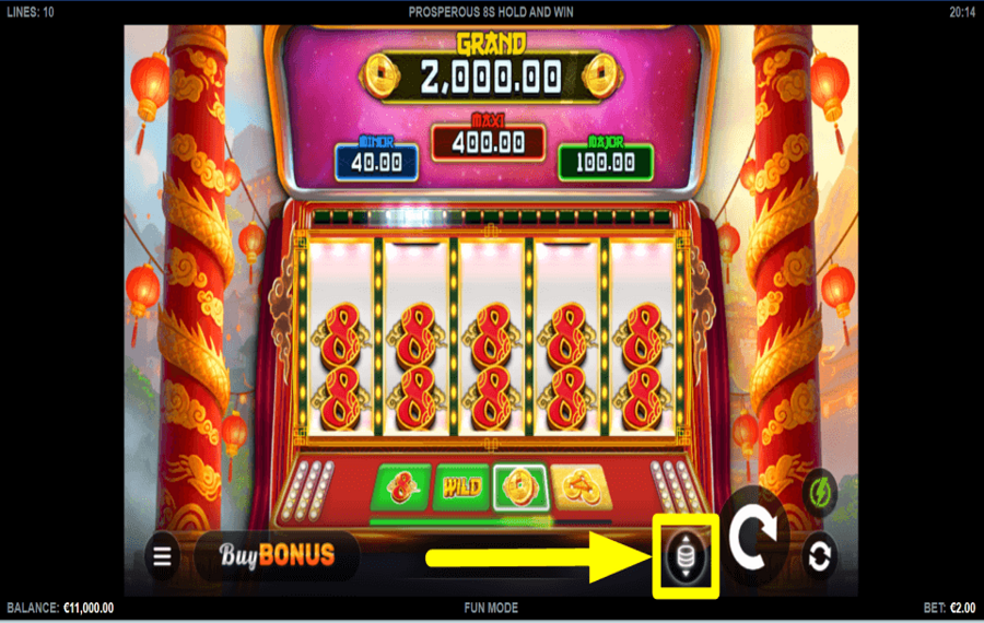 Prosperous 8s Hold and Win CHOOSE YOUR STAKE.