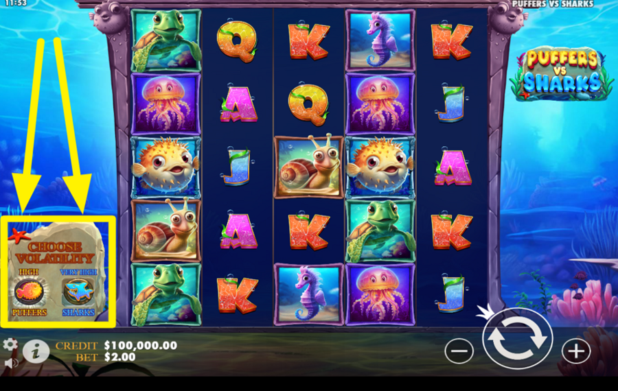 Puffers vs Sharks PICK A VOLATILITY LEVEL.