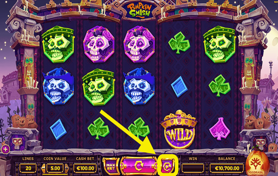 Pumpkin Smash Usando la función opcional “Reproducción automática”.