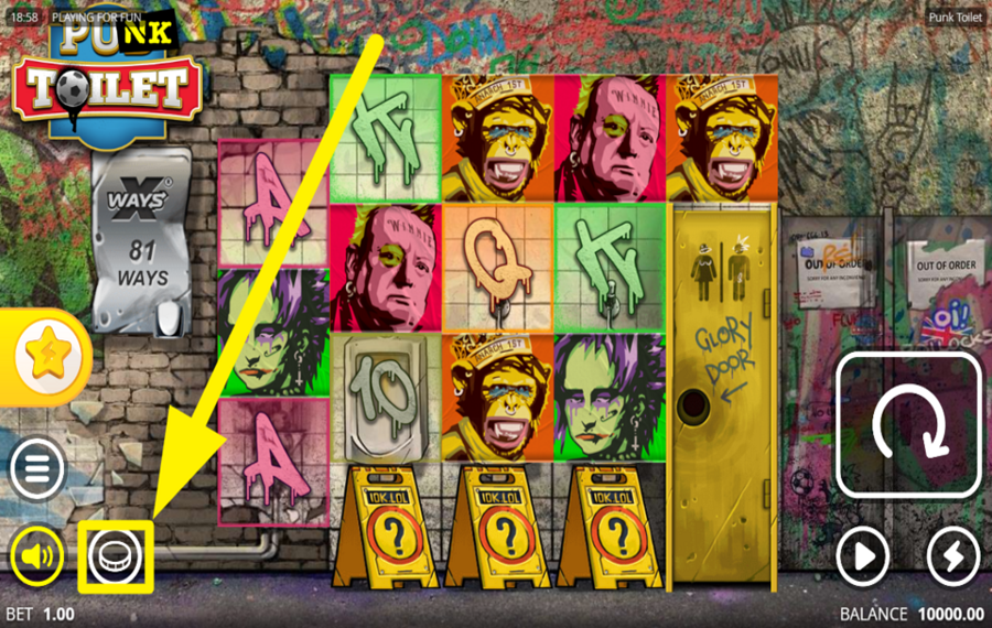 Punk Toilet SPECIFY YOUR WAGER.