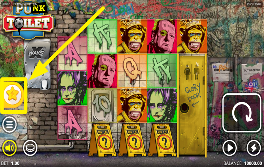 Punk Toilet PURCHASE BONUS SPINS.