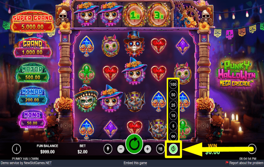 Punky HalloWin Mega Cascade АВТОМАТИЧЕСКИЕ ВРАЩЕНИЯ.