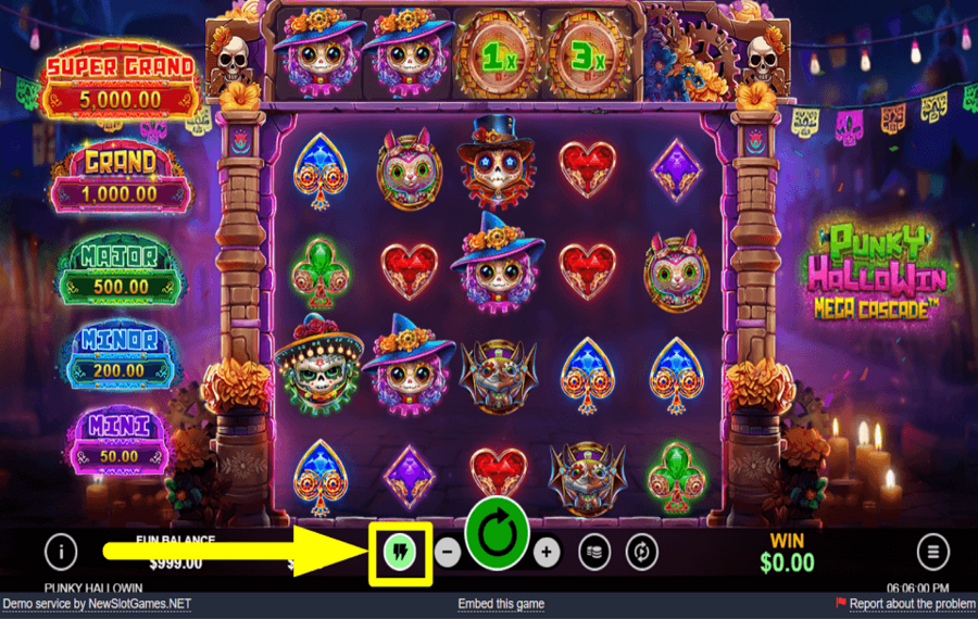 Punky HalloWin Mega Cascade ВКЛЮЧИТЬ РЕЖИМ ТУРБО.