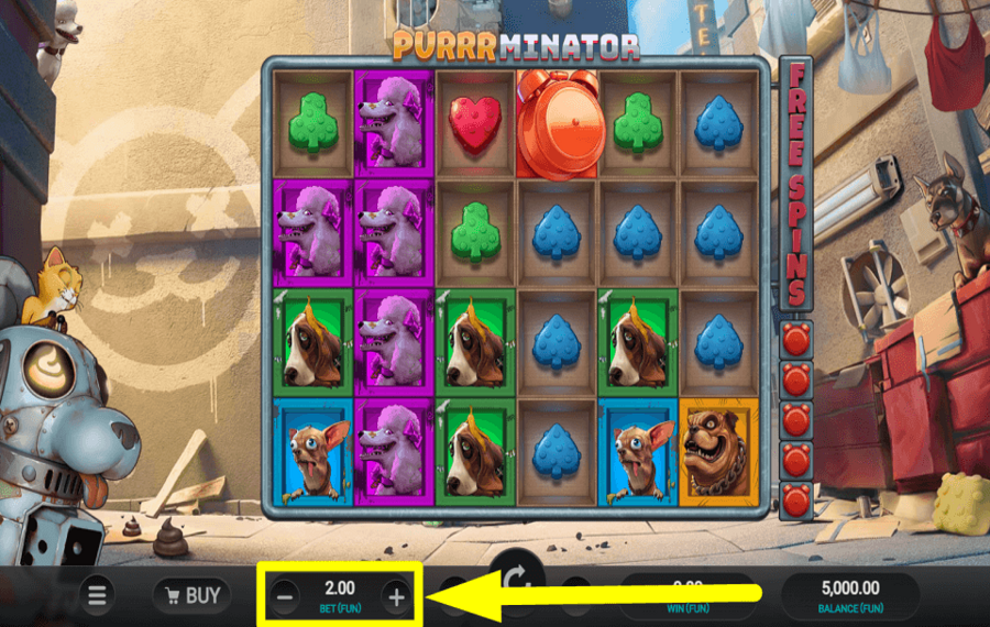 Purrrminator DETERMINE THE BET.