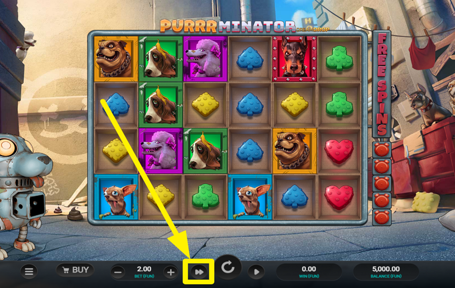 Purrrminator Dream Drop ATTIVA LA MODALITÀ TURBO.