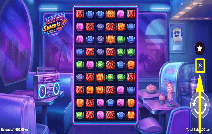 Push Gaming Retro Sweets CONTINÚE CON LA REPRODUCCIÓN AUTOMÁTICA.