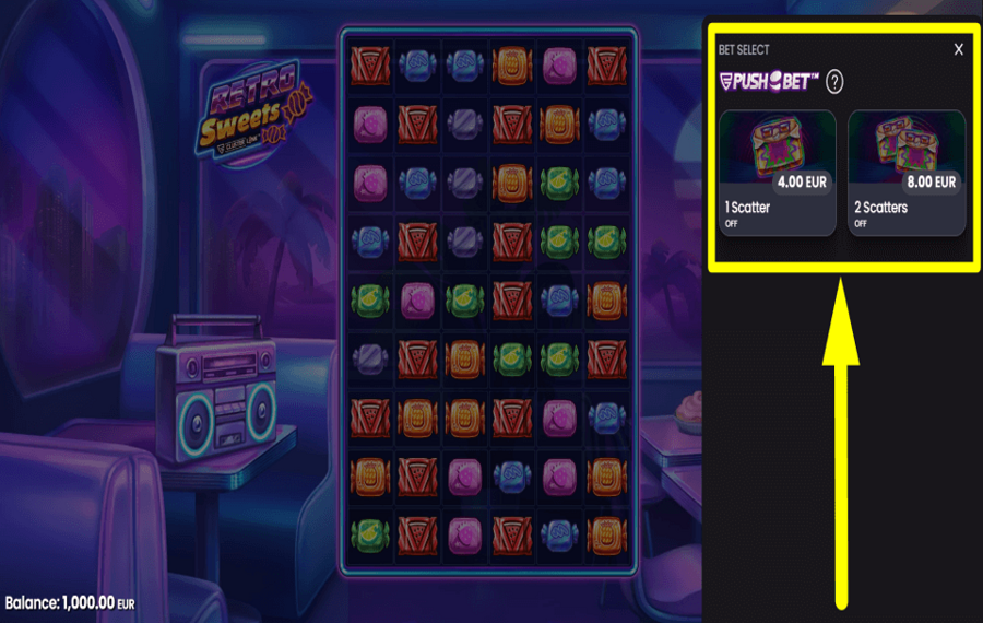 Push Gaming Retro Sweets PROMETA MÁS CRÉDITOS.