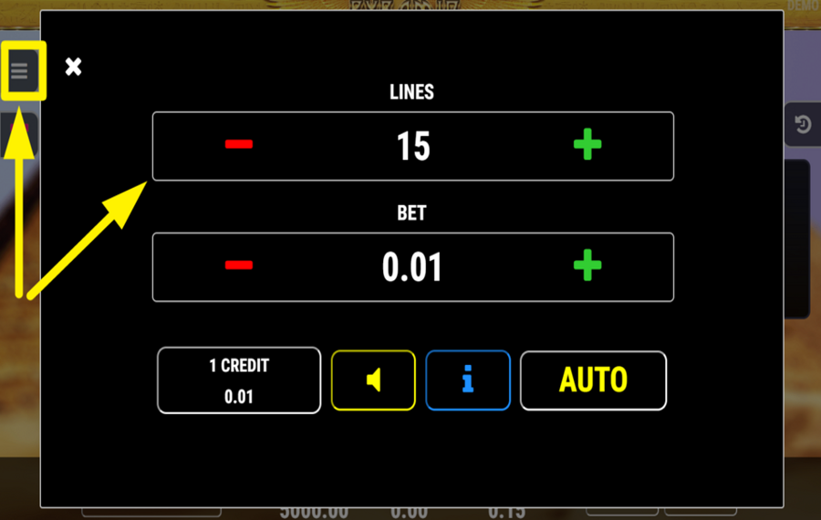 Pyramid SELECCIONA LÍNEAS PARA APUESTAR.