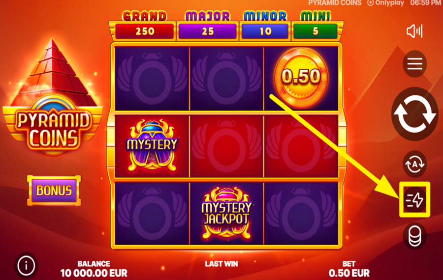 Pyramid Coins MAXIMIZE THE SPEED.