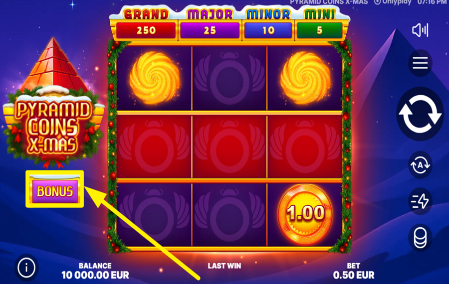 Pyramid Coins XMas GRAB A BONUS!