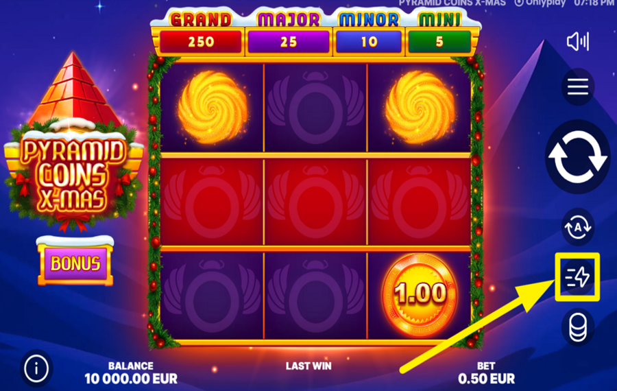 Pyramid Coins XMas ACCELERATE THE SPINS.