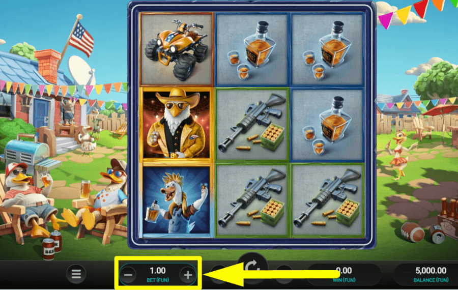 Quackin Reels ASIGNAR EL MONTO DE LA APUESTA.