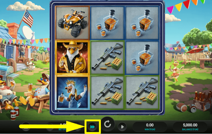 Quackin Reels PERMITIR GIROS RÁPIDOS.