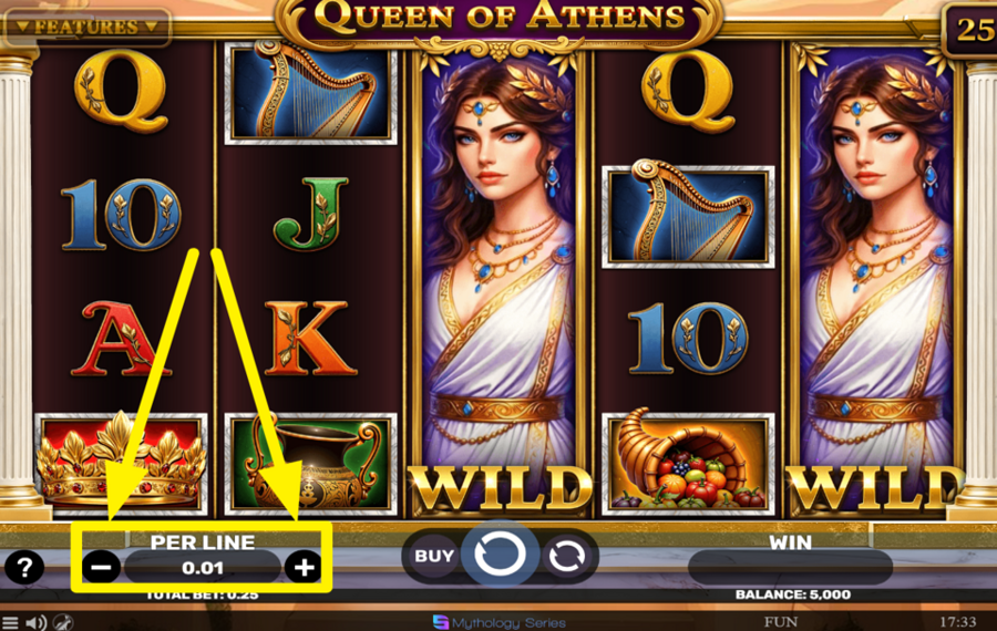 Queen of Athens ИЗМЕНИТЕ СТАВКУ ПО ЛИНИИ.