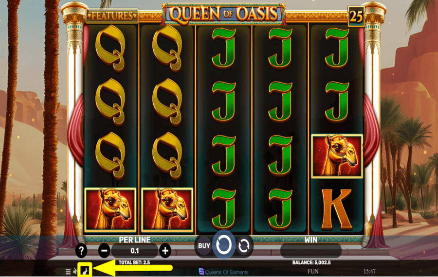 Queen of Oasis CHANGEZ LE RYTHME.