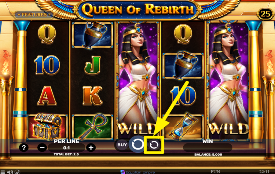 Queen of Rebirth CHOISISSEZ LES TOURS AUTOMATIQUES.