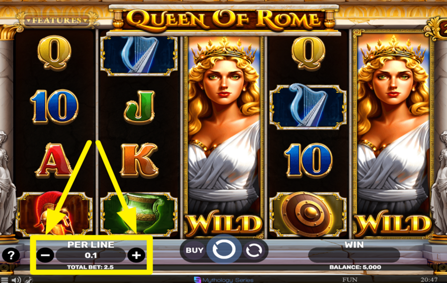 Queen of Rome AJUSTEZ LA MISE PAR LIGNE.
