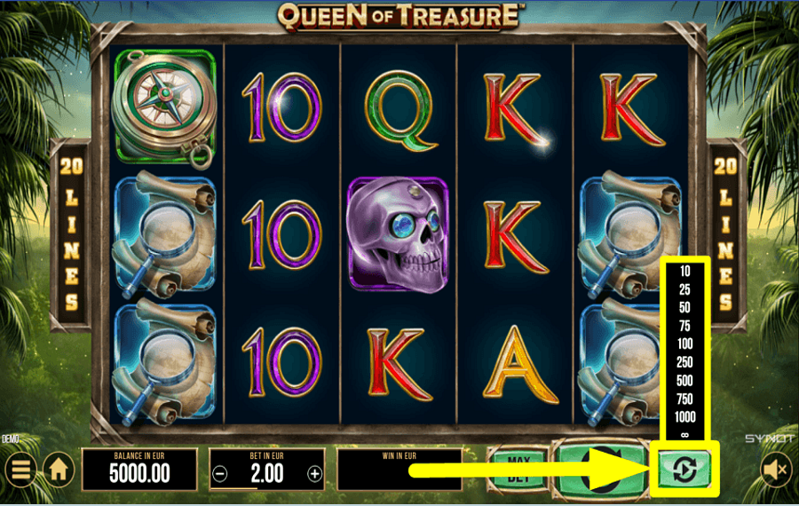 Queen of Treasure ПРОДОЛЖИТЬ В АВТОМАТИЧЕСКОМ РЕЖИМЕ.