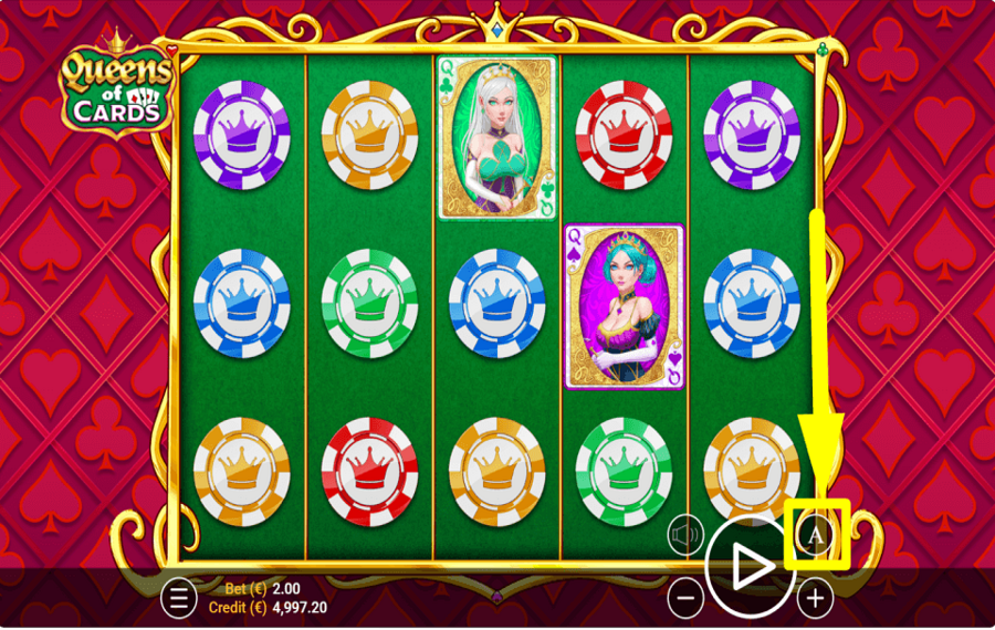 Queens of Cards CONTINUE AUTOMATICALLY.