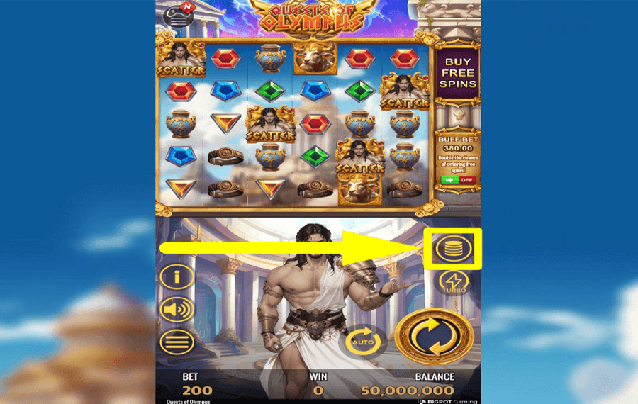 Quests of Olympus Win Streak SÉLECTIONNEZ LE PARI.