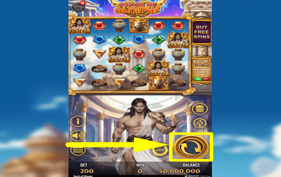 Quests of Olympus Win Streak FAITES TOURNER LES BOBINES.