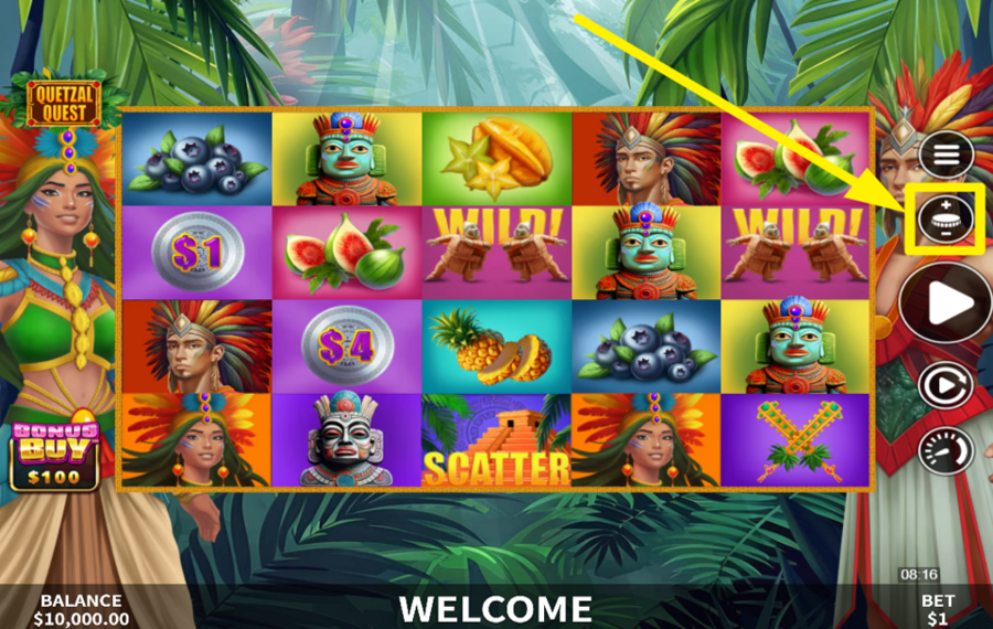 Quetzal Quest REGOLA LA TUA SCOMMESSA.