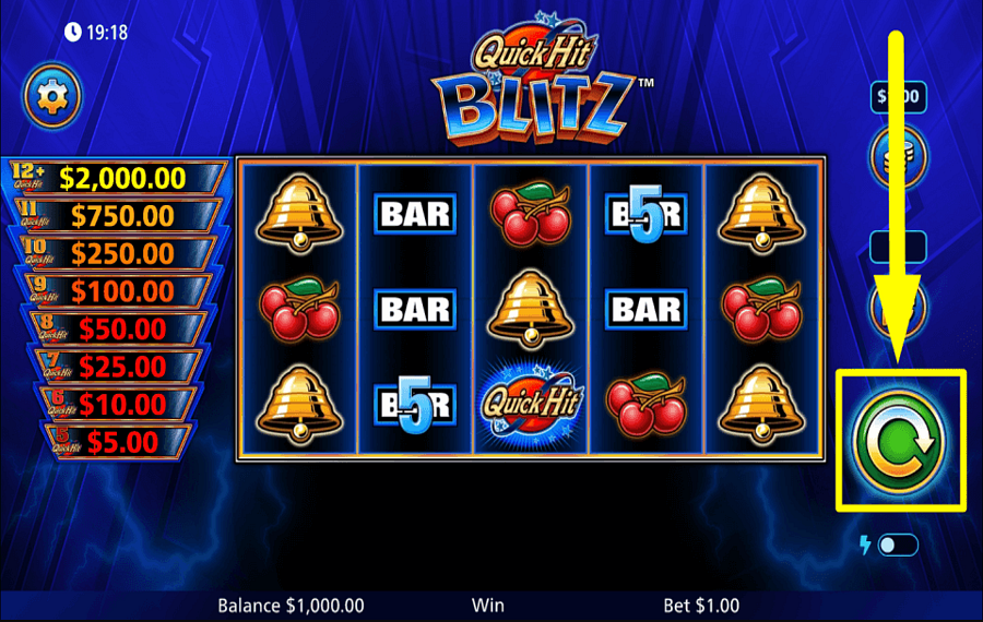 Quick Hit Blitz Blue COMMENCEZ À JOUER.