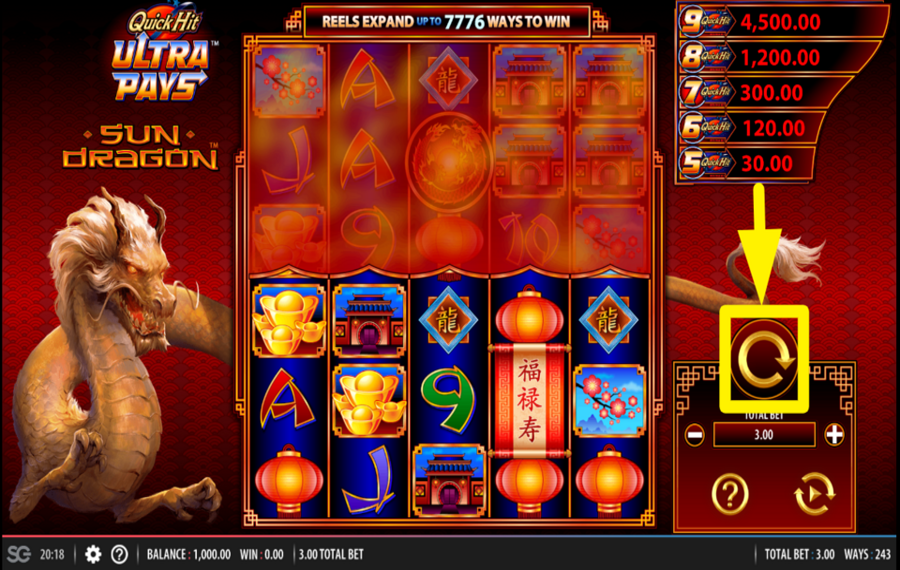 Quick Hit Ultra Pays Sun Dragon ВОЙДИТЕ В ДЕЙСТВИЕ.