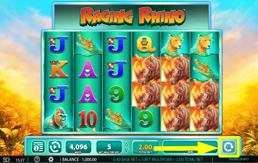 Raging Rhino START THE GAME.