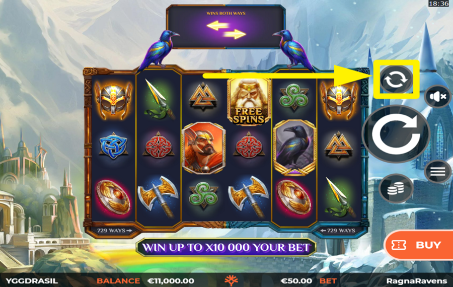 RagnaRavens WildEnergy AUTOMATISCHE SPINS STARTEN.