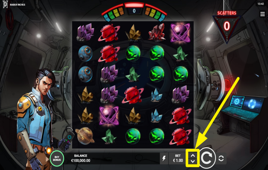 Raider Riches НАЗНАЧИТЬ ЗНАЧЕНИЕ СТАВКИ.