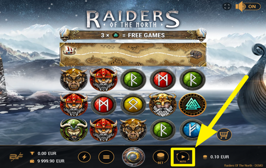 Raiders Of The North USE AUTOMATED SPINS.