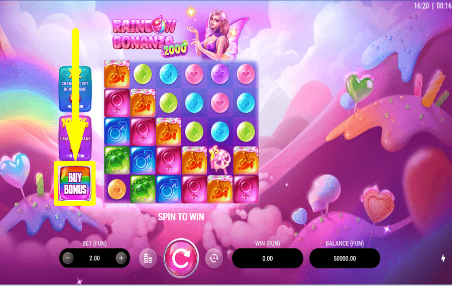 Rainbow Bonanza 2000 OBTENEZ LE BONUS.